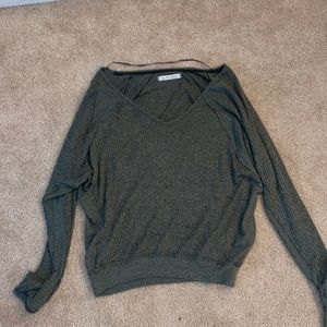 Free People Olive Green Shirt (Medium)